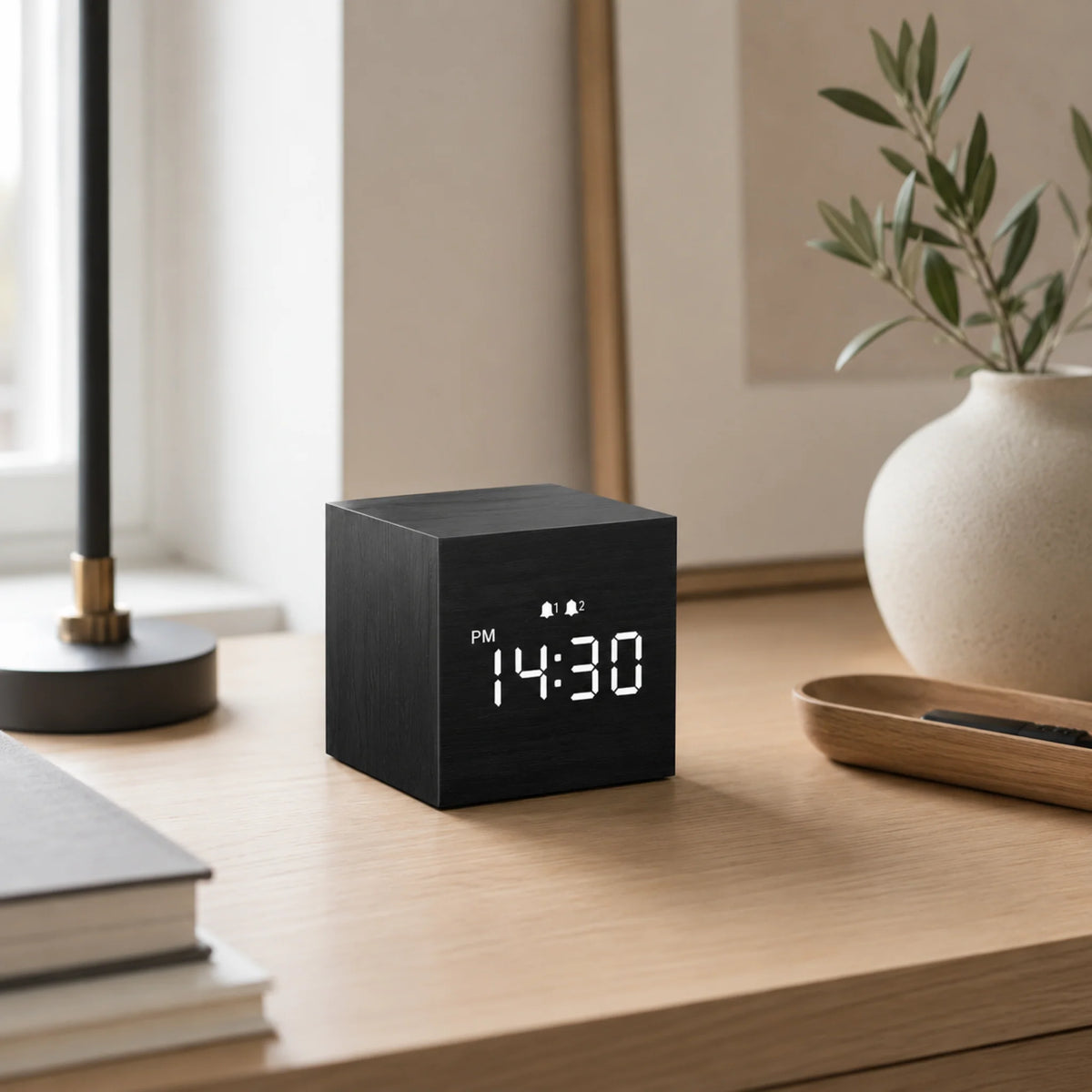 Digital Alarm Clock Voice-Activated LED Cube