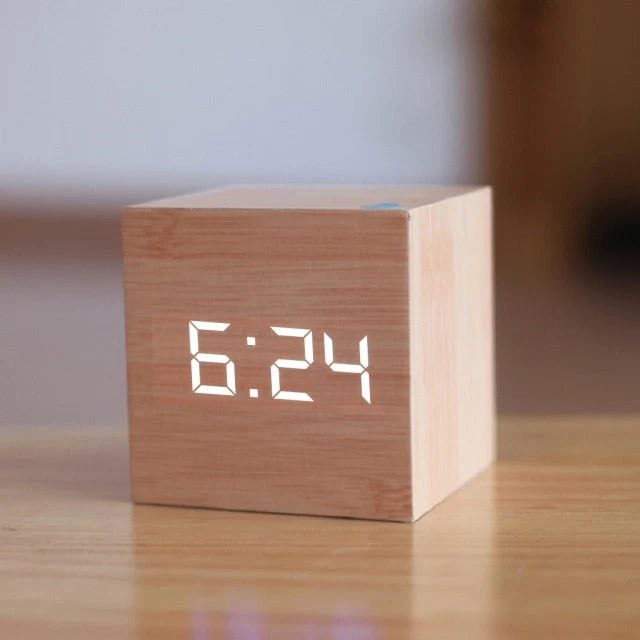 Digital Alarm Clock Voice-Activated LED Cube