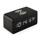Digital Alarm Clock Wireless Charging Sound Activated Night Mode