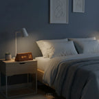 Digital Alarm Clock Wood-Look Dimmable LED Temperature & Humidity