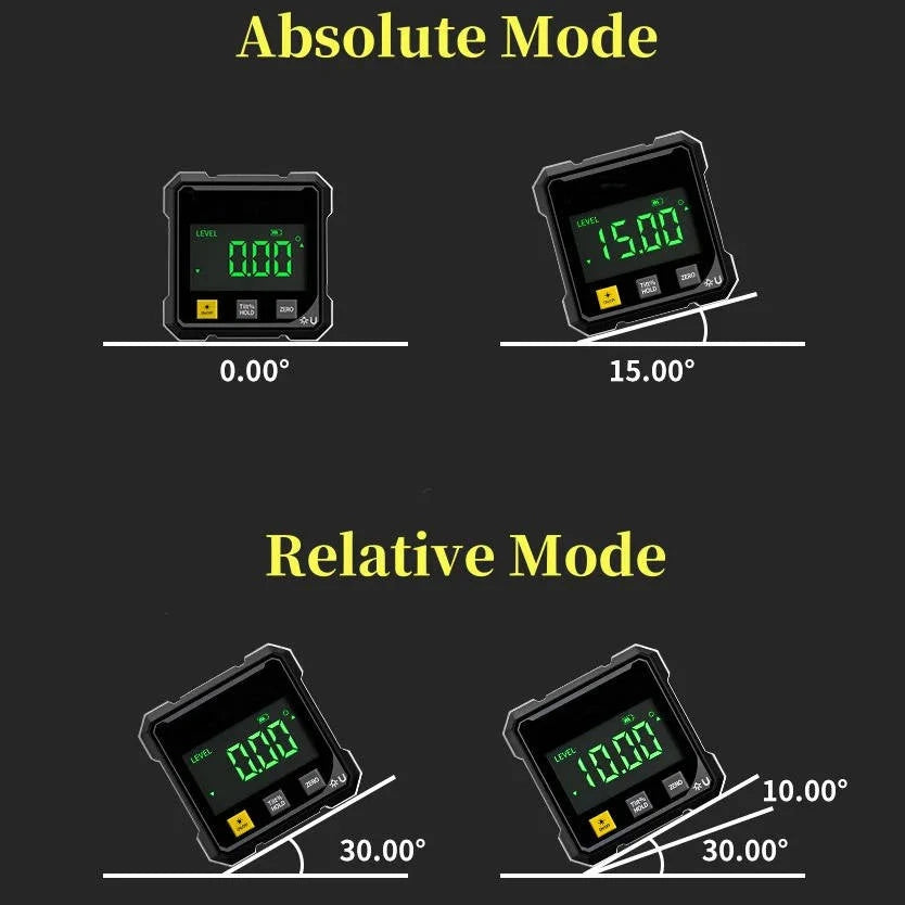 Digital Angle Finder 0.2 Degree Accuracy Magnetic Mount
