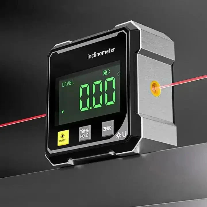 Digital Angle Meter Laser Line Magnetic Base USB Rechargeable