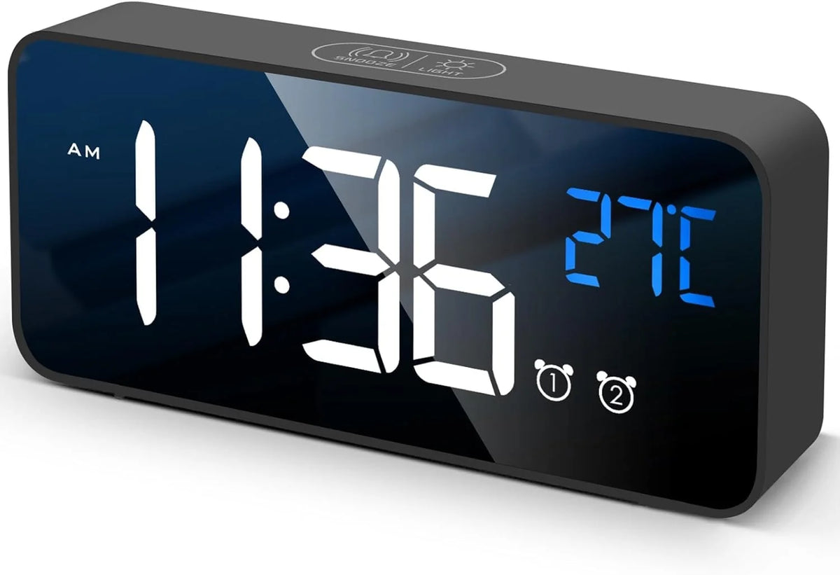 Digital Calendar Clock 11.5-Inch LED Remote & 19 Reminders