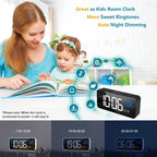 Digital Calendar Clock 11.5-Inch LED Remote & 19 Reminders