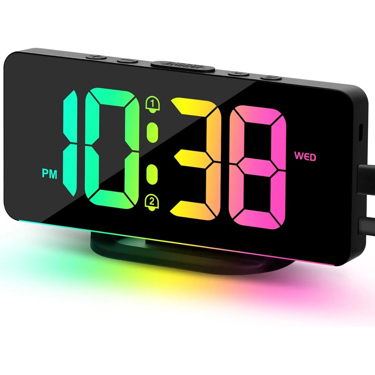Digital Calendar Clock 11.5-Inch LED Remote & 19 Reminders