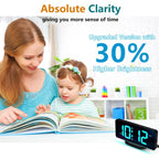 Digital Calendar Clock 11.5-Inch LED Remote & 19 Reminders