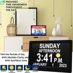 Digital Calendar Clock 11.5-Inch LED Remote & 19 Reminders
