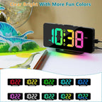 Digital Calendar Clock 11.5-Inch LED Remote & 19 Reminders