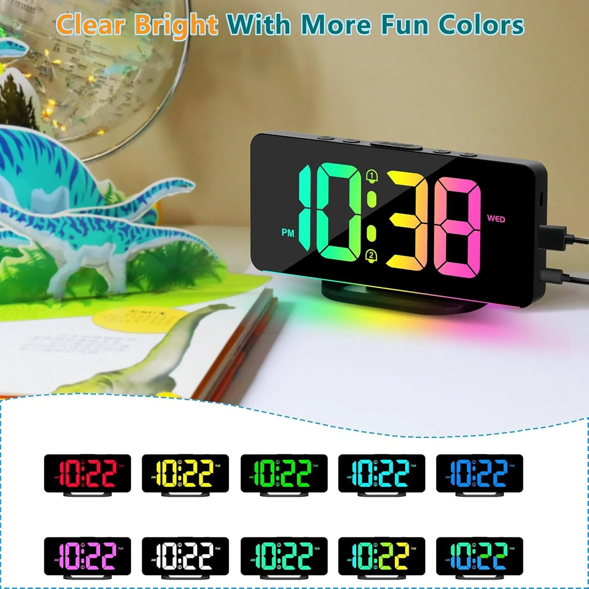Digital Calendar Clock 11.5-Inch LED Remote & 19 Reminders