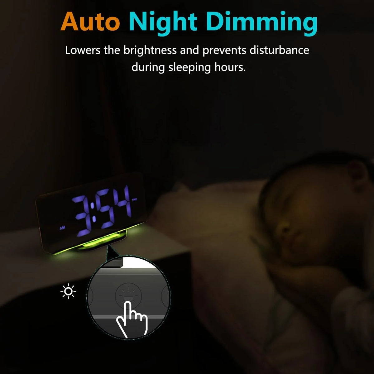 Digital Calendar Clock 11.5-Inch LED Remote & 19 Reminders