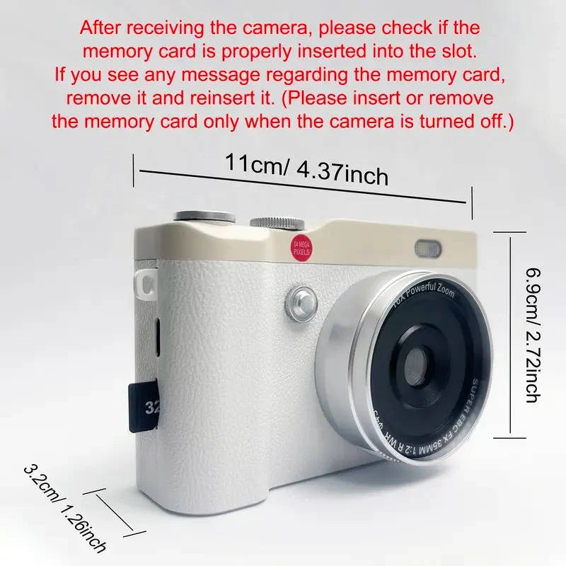 Digital Camera Flip Screen Auto Focus Built-In LED