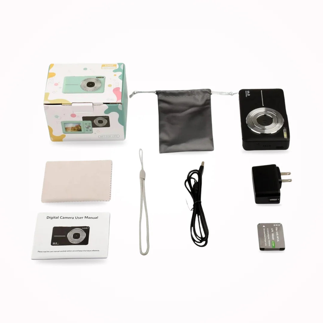 Digital Camera Retro-Inspired 1080p 32GB SD