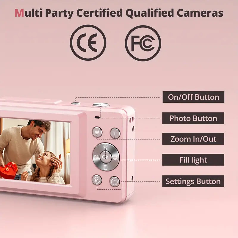 Digital Camera Retro Style 1080p One-Button