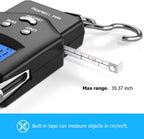Digital Hanging Scale 110 lb Backlit LCD Tape Measure