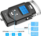 Digital Hanging Scale 110 lb Backlit LCD Tape Measure