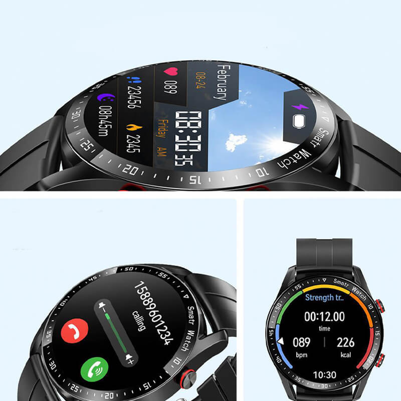 Digital Health Watch Real-Time Blood Glucose 1.45-Inch Display Waterproof