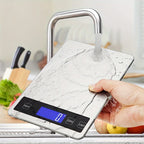 Digital Kitchen Scale Stainless Steel Waterproof Rechargeable