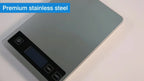 Digital Kitchen Scale Stainless Steel Waterproof Rechargeable