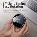 Digital Kitchen Timer Rotating Bezel Magnetic Back LED Display