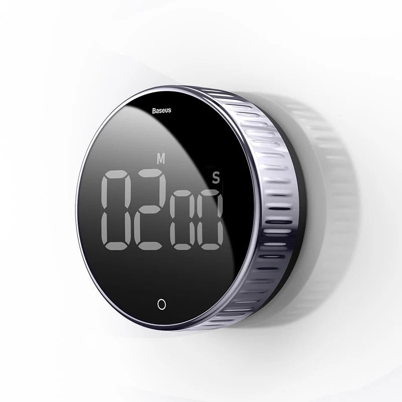 Digital Kitchen Timer Rotating Bezel Magnetic Back LED Display