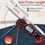 Digital Meat Thermometer Instant Read Waterproof Backlight LCD