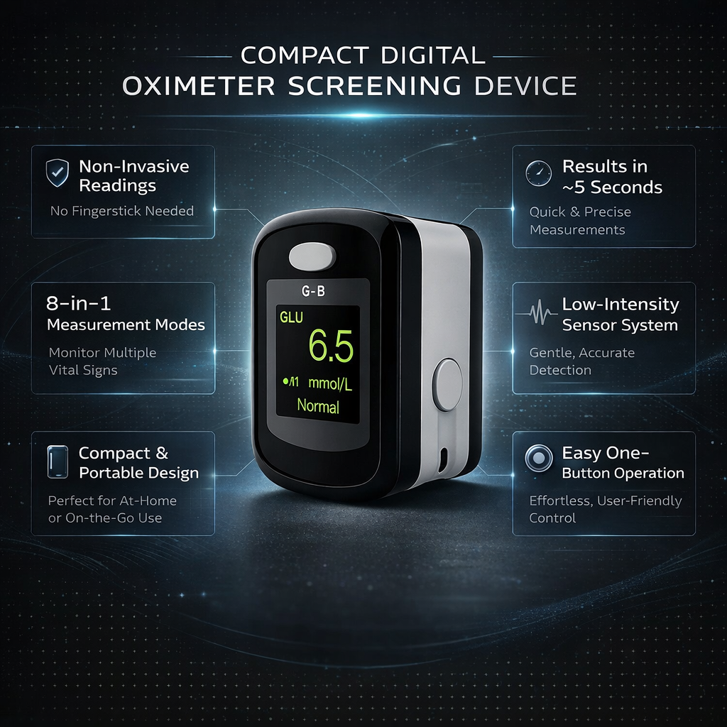 Digital Oximeter Portable One-Button 5-Second Readout