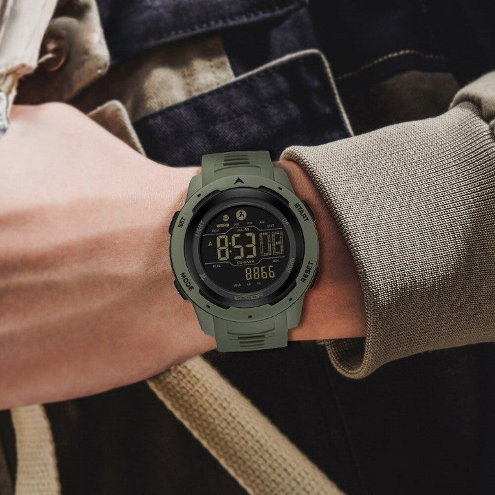Digital Pedometer Watch Waterproof 50m Accurate Step Tracking