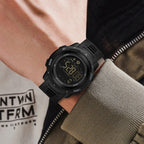 Digital Pedometer Watch Waterproof 50m Accurate Step Tracking