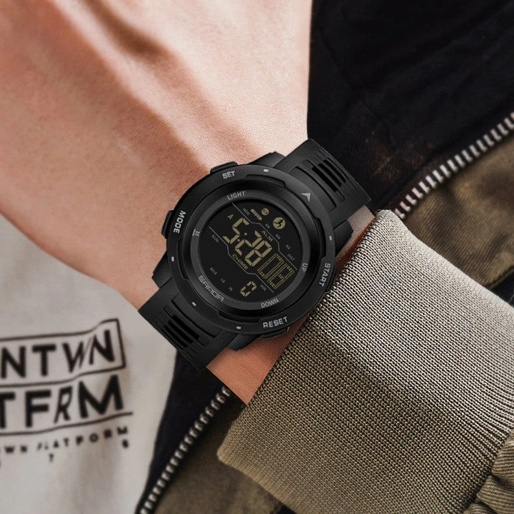 Digital Pedometer Watch Waterproof 50m Accurate Step Tracking
