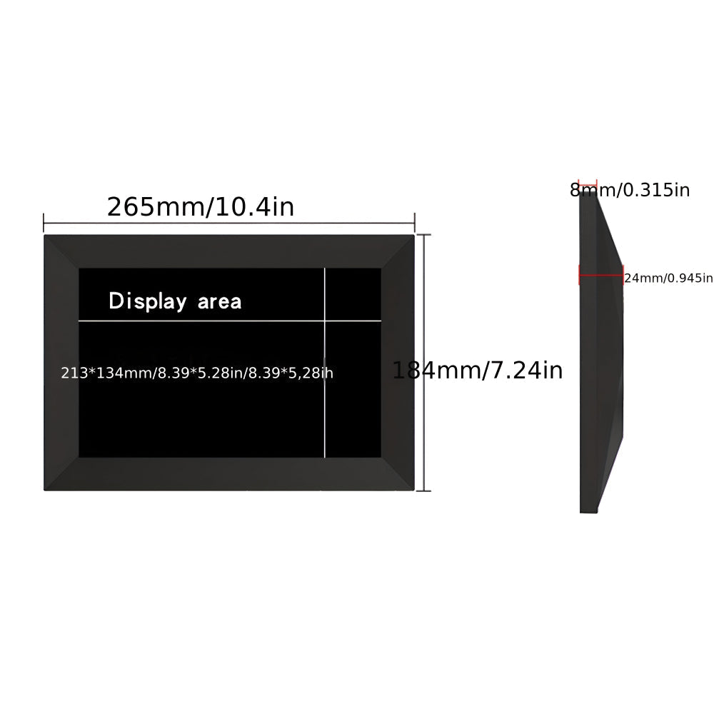 Digital Photo Frame 10.1-Inch HD Touchscreen WiFi