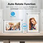 Digital Photo Frame Acrylic Floating 5-Inch IPS Rechargeable
