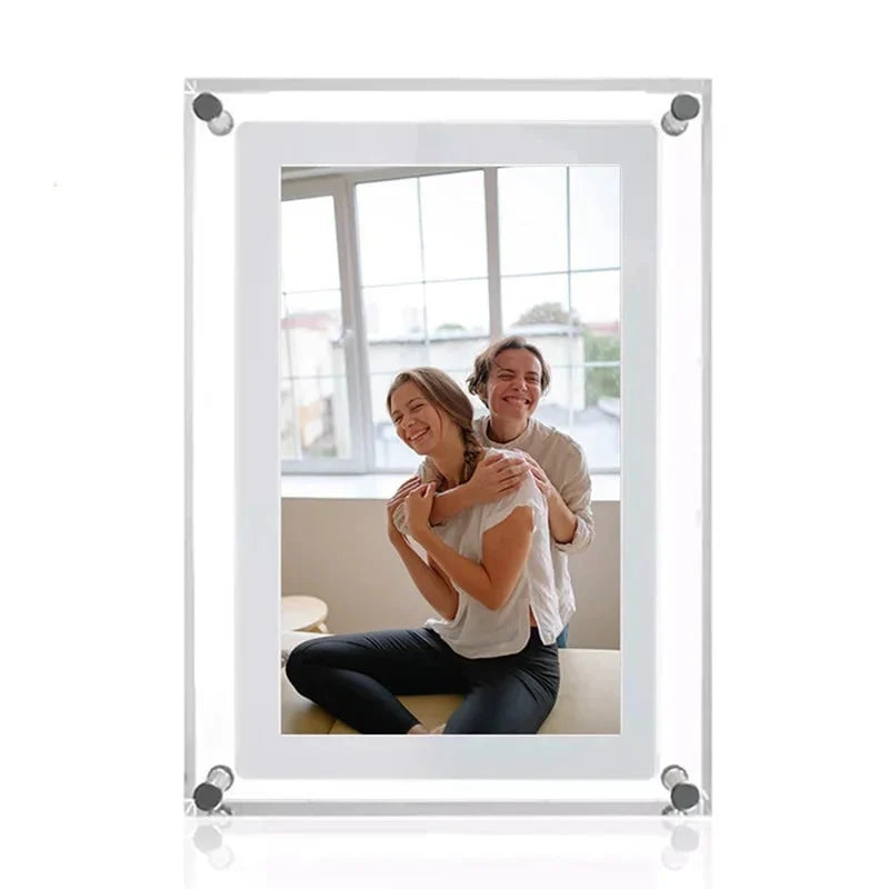 Digital Photo Frame Clear Acrylic IPS Display