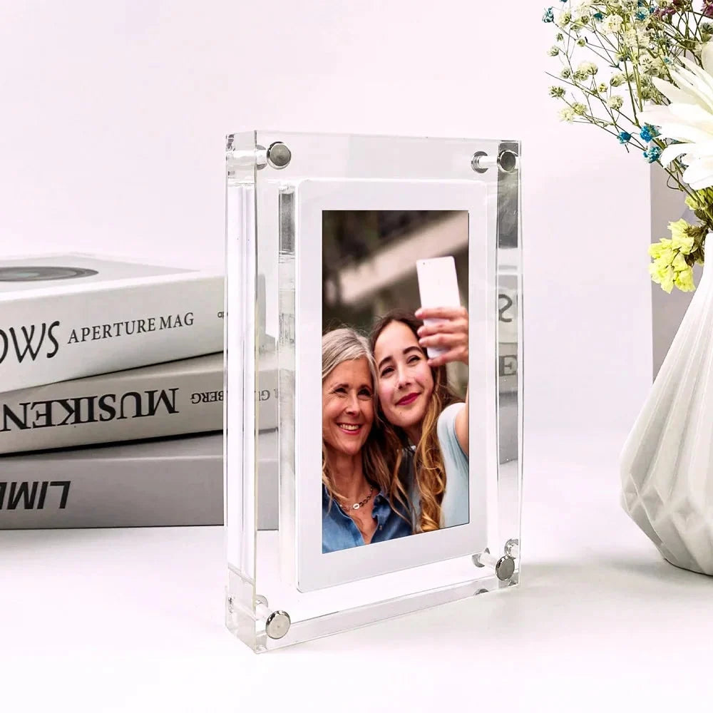 Digital Photo Frame Clear Acrylic IPS Display