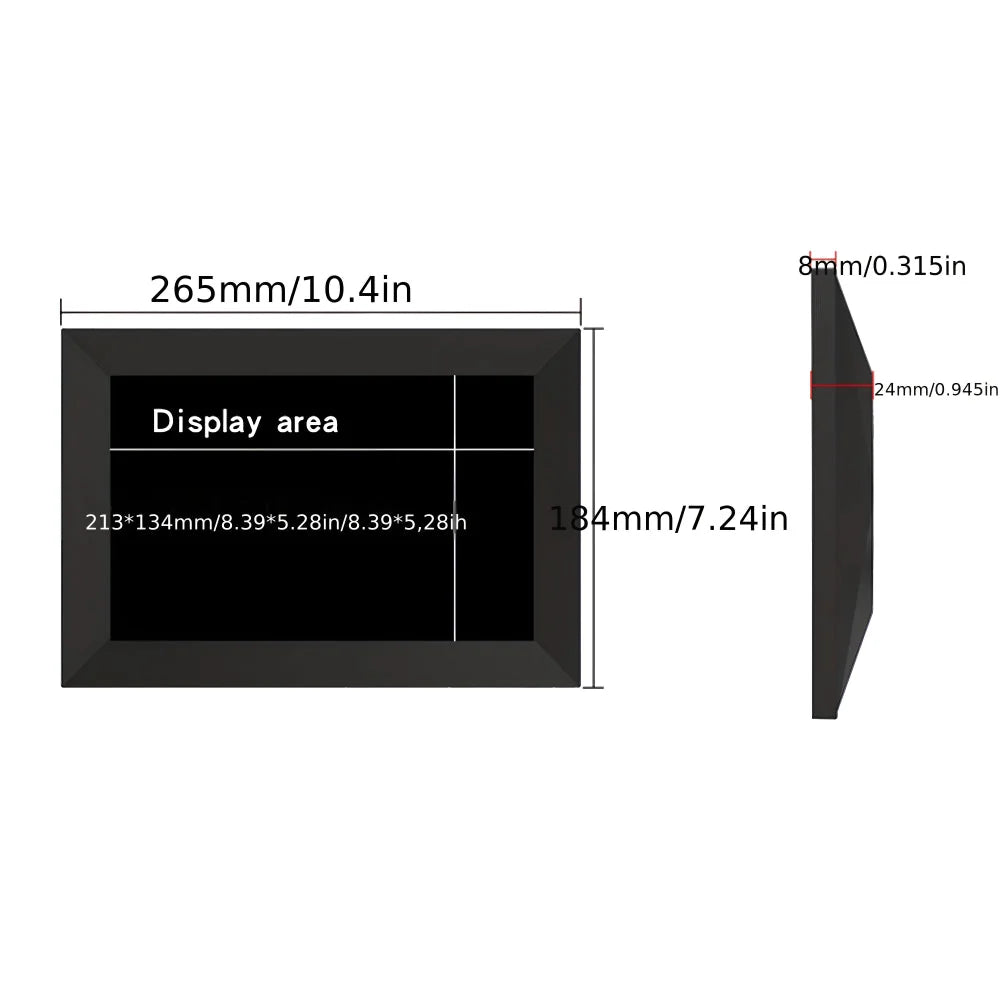Digital Picture Frame 10.1 Inch HD Touchscreen WiFi