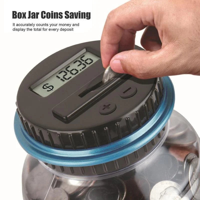 Digital Piggy Bank Transparent Body & Auto Coin Counter