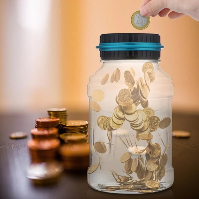 Digital Piggy Bank Transparent Body & Auto Coin Counter