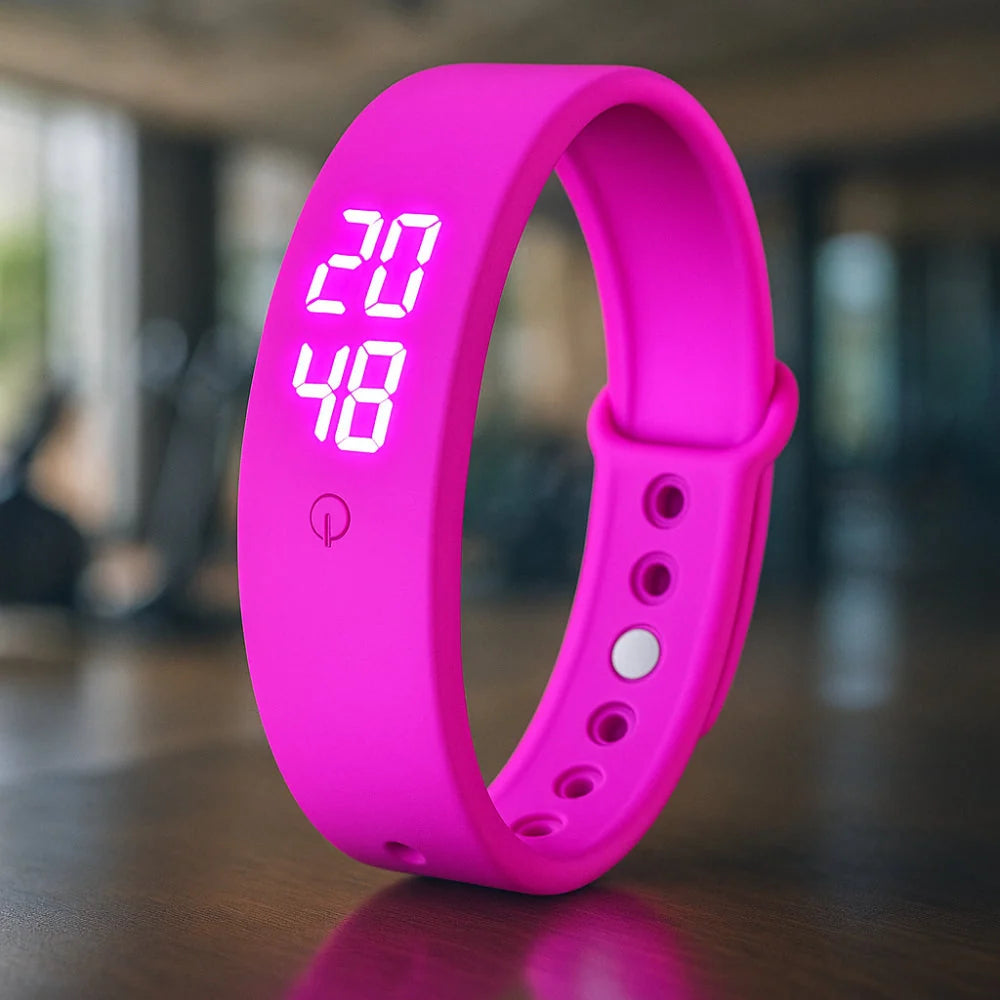Digital Sports Watch Body Temperature Monitor Waterproof Vibration Alerts