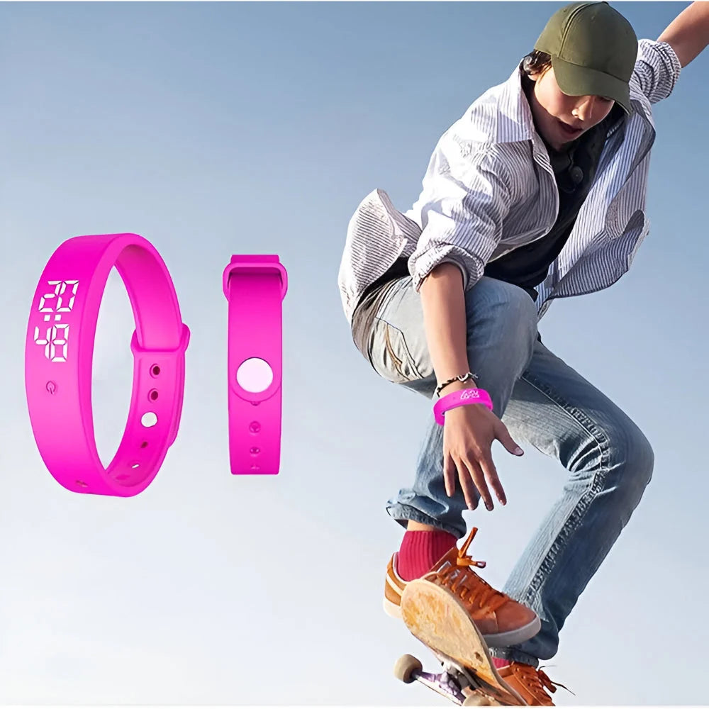 Digital Sports Watch Body Temperature Monitor Waterproof Vibration Alerts