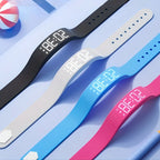 Digital Sports Watch Bright LED Display Waterproof USB Rechargeable