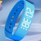 Digital Sports Watch Bright LED Display Waterproof USB Rechargeable