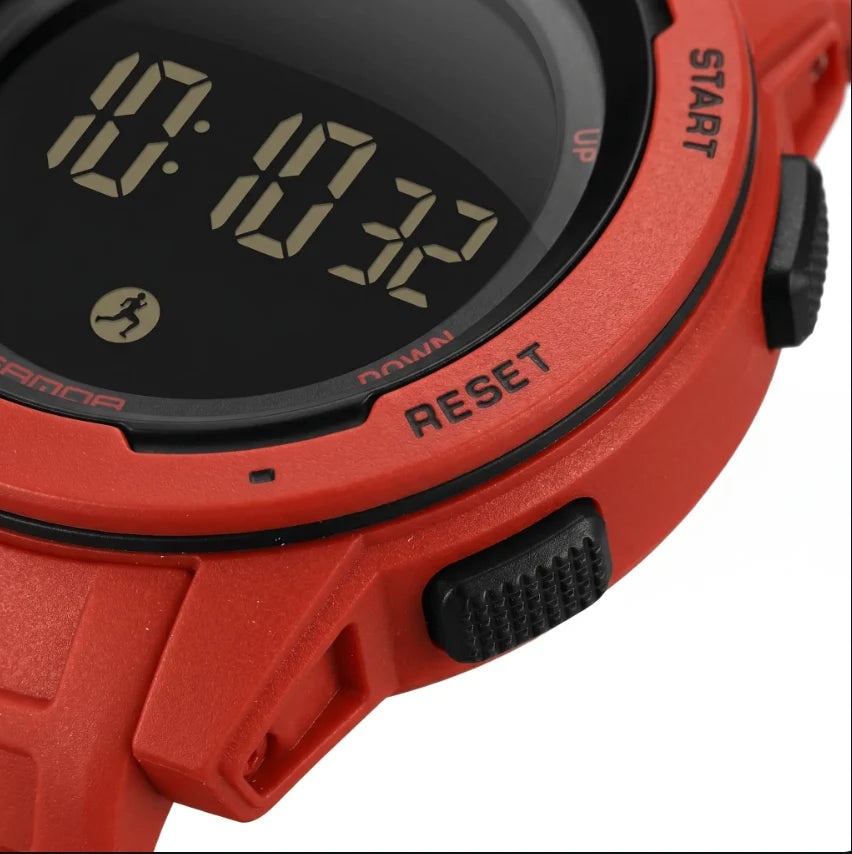 Digital Sports Watch Built In Pedometer 5 Bar Water-Resistant