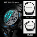 Digital Sports Watch LED Display Waterproof & Shock-Resistant