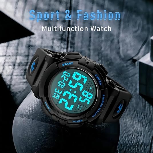 Digital Sports Watch LED Display Waterproof & Shock-Resistant