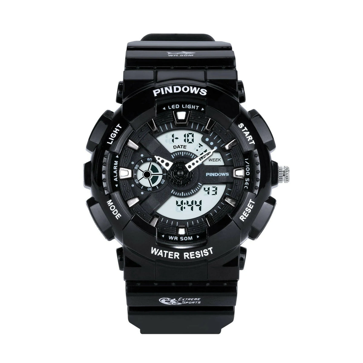 Digital Sports Watch Water-Resistant & Shock-Resistant LED Backlight