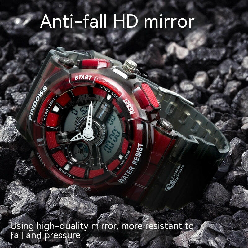 Digital Sports Watch Water-Resistant & Shock-Resistant LED Backlight