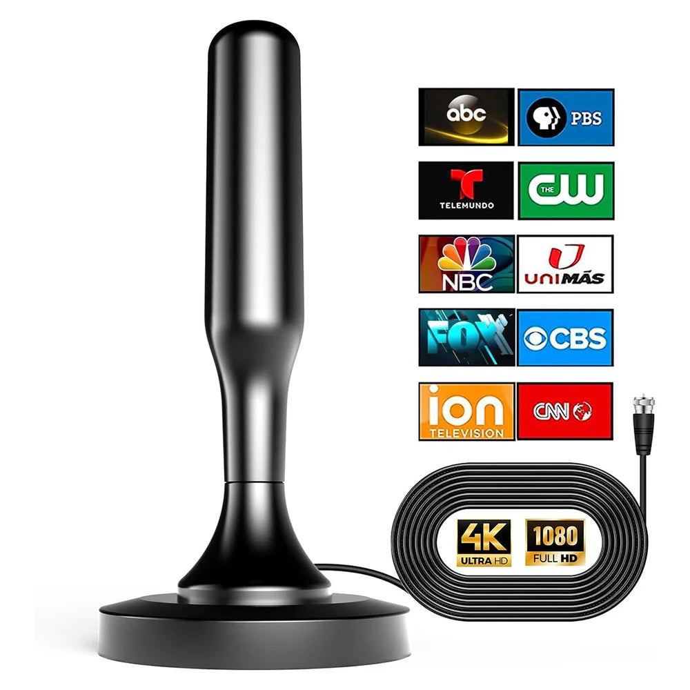 Digital TV Antenna 300 Mile Range Magnetic Mount