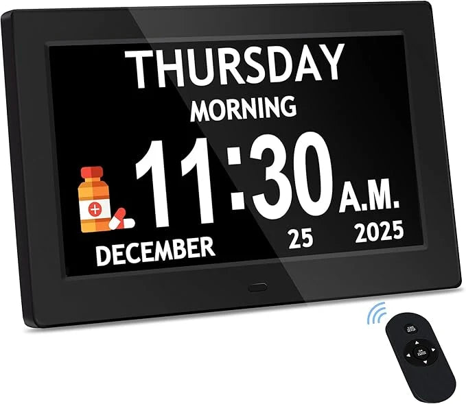 Digital Visual Clock Eight Activity Reminders & Oversized Text