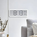Digital Wall Clock LED 3-In-1 Time Temperature Humidity