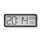 Digital Wall Clock LED 3-In-1 Time Temperature Humidity