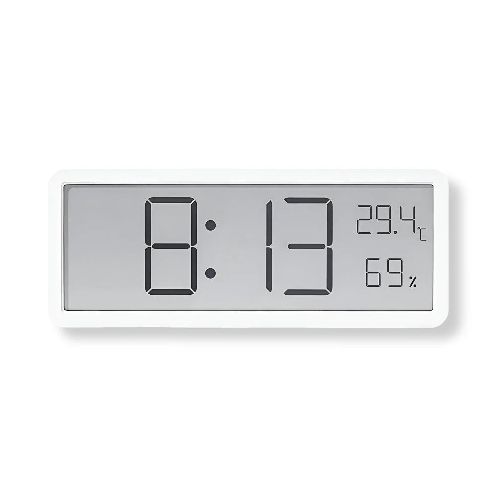 Digital Wall Clock LED 3-In-1 Time Temperature Humidity
